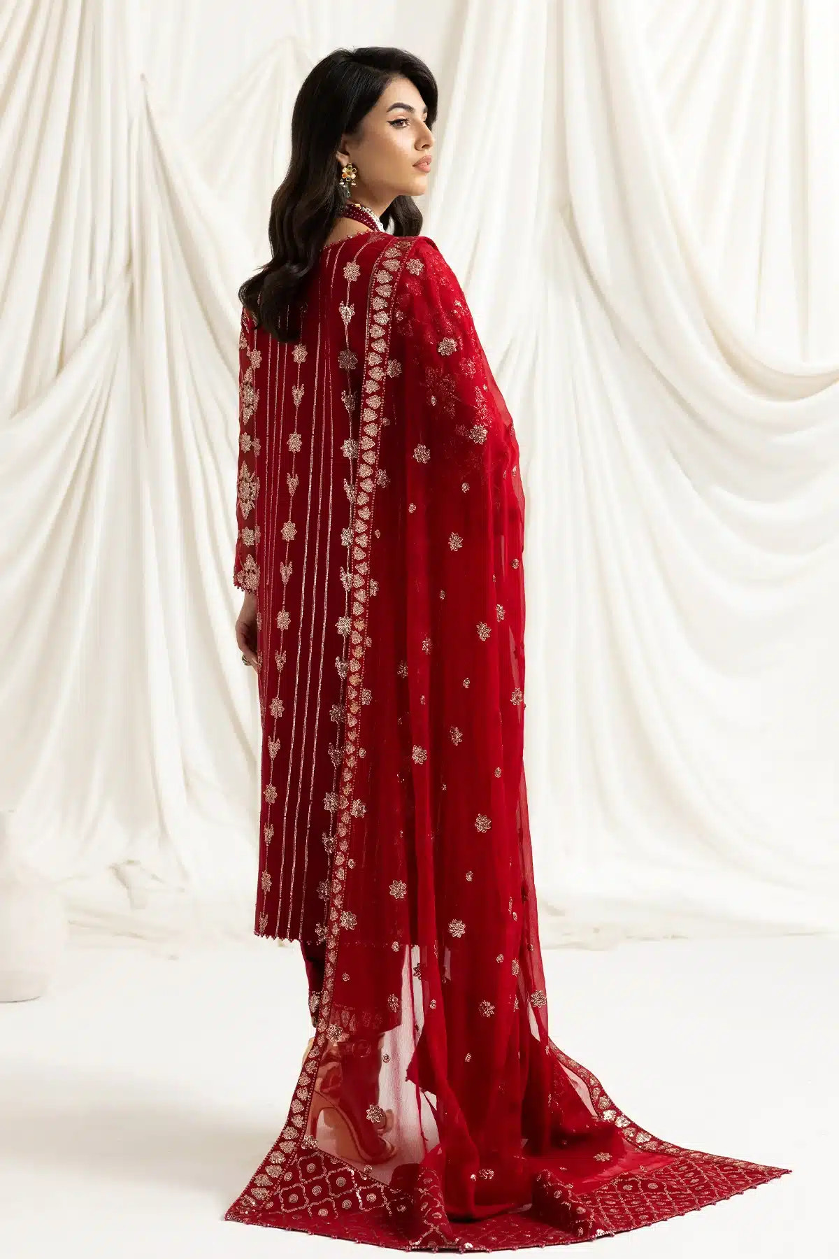 Alizeh | Dua Formals 23 | DUA-V02D02A-ALARA(RED) -  Alizeh Formal - Original Designer Dress - House of Maryam