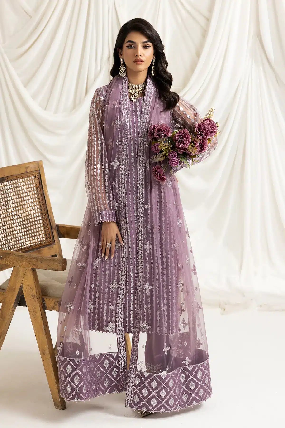 Alizeh | Dua Formals 23 | DUA-V02D03B-AYSAL(LILAC) -  Alizeh Formal - Original Designer Dress - House of Maryam