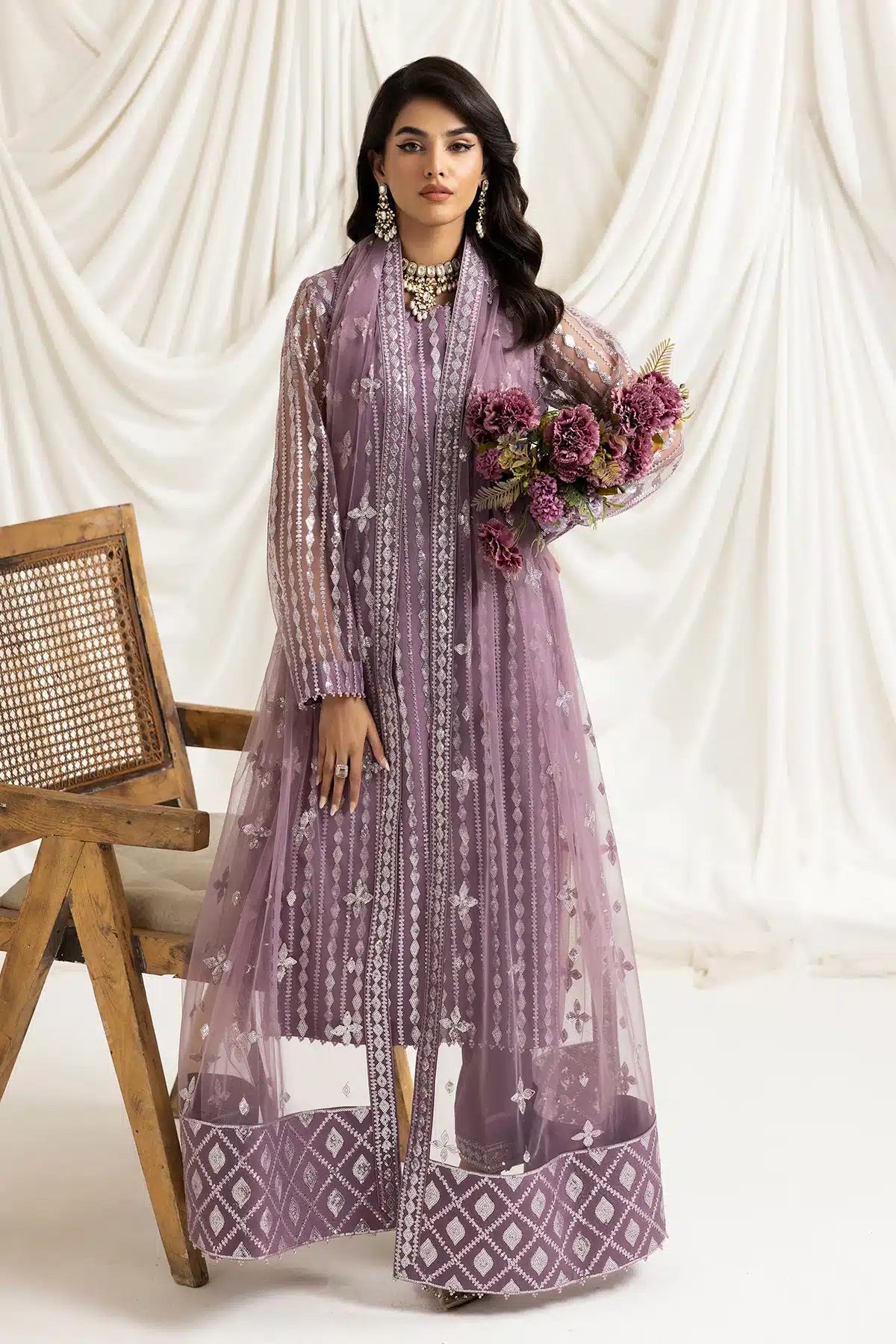 Alizeh | Dua Formals 23 | DUA-V02D03B-AYSAL(LILAC)