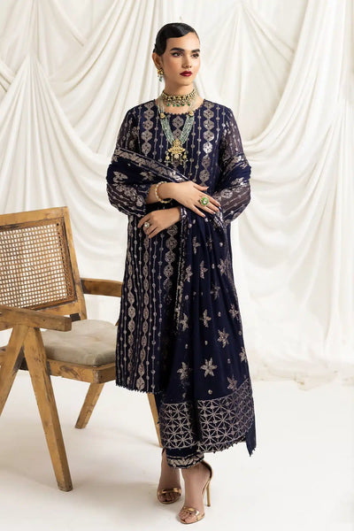 Alizeh | Dua Formals 23 | DUA-V02D01A- AIREEN(NAVY BLUE) -  Alizeh Formal - Original Designer Dress - House of Maryam