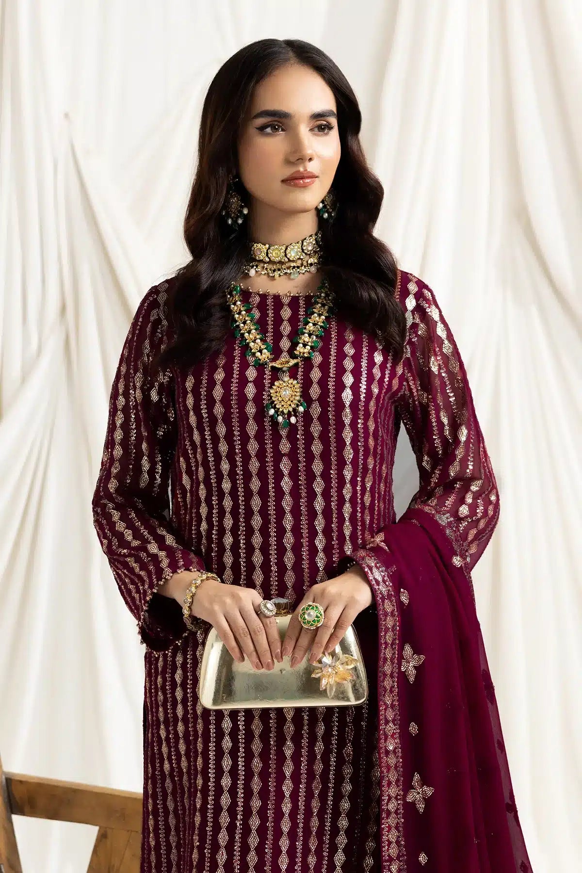 Alizeh | Dua Formals 23 | DUA-V02D03A-AYSAL(MAGENTA) -  Alizeh Formal - Original Designer Dress - House of Maryam