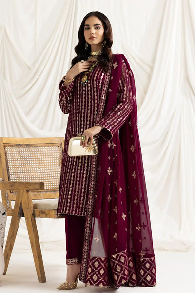 Alizeh | Dua Formals 23 | DUA-V02D03A-AYSAL(MAGENTA) -  Alizeh Formal - Original Designer Dress - House of Maryam