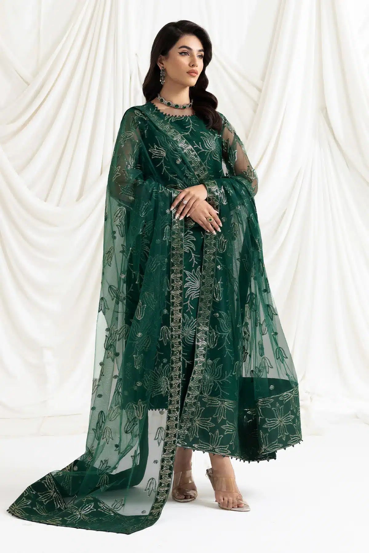 Alizeh | Dua Formals 23 | DUA-V02D05A-ELNAZ(GREEN)