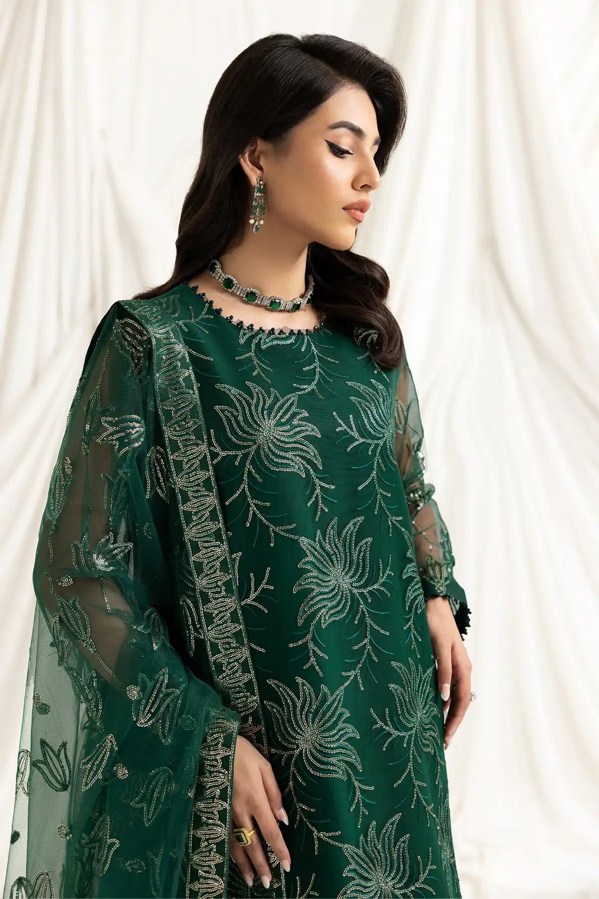 Alizeh | Dua Formals 23 | DUA-V02D05A-ELNAZ(GREEN)