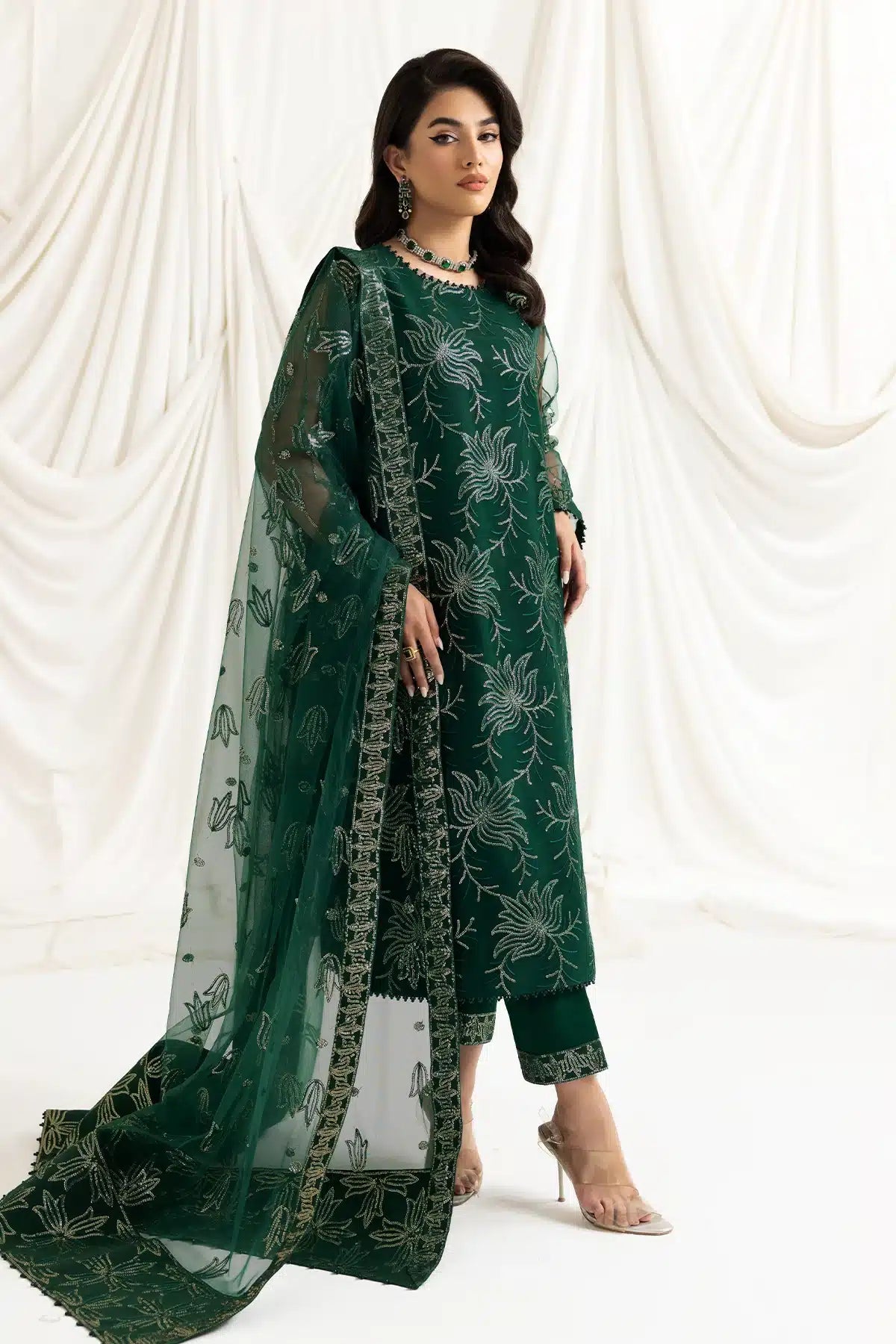 Alizeh | Dua Formals 23 | DUA-V02D05A-ELNAZ(GREEN)