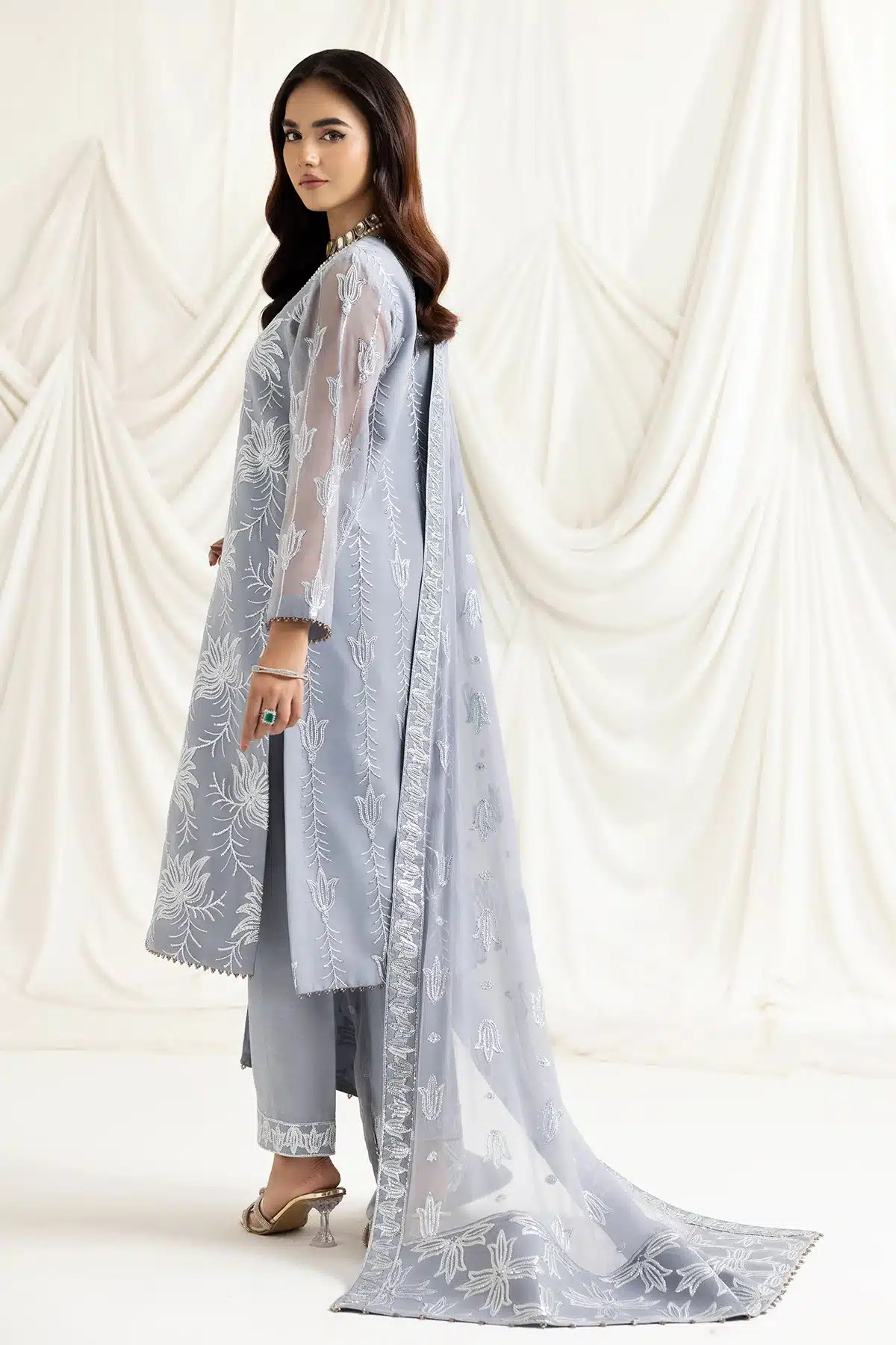 Alizeh | Dua Formals 23 | DUA-V02D05B-ELNAZ(GREY) -  Alizeh Formal - Original Designer Dress - House of Maryam