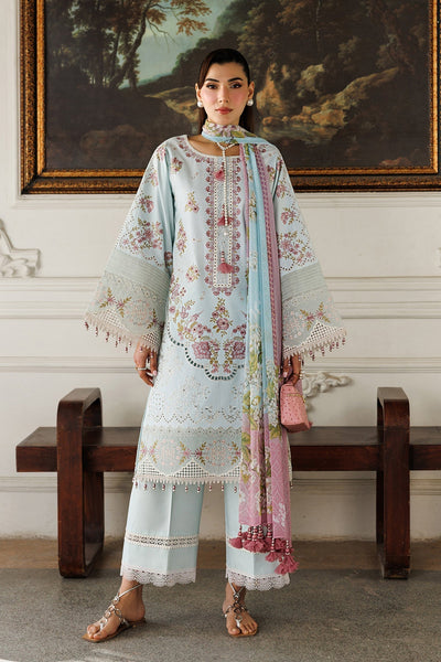 Alizeh | Eid Festive Lawn | AF-EL-7050-Sabrina-Brand:Alizeh-Type:Ladies Clothes-Ice Blue-Lawn-House of Maryam- Buy in UK, USA