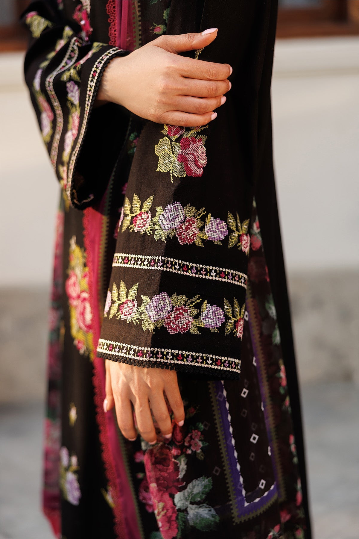 Alizeh | Eid Festive Lawn | AF-EL-7051-Vogue-Brand:Alizeh-Type:Ladies Clothes-Black-Lawn-House of Maryam- Buy in UK, USA