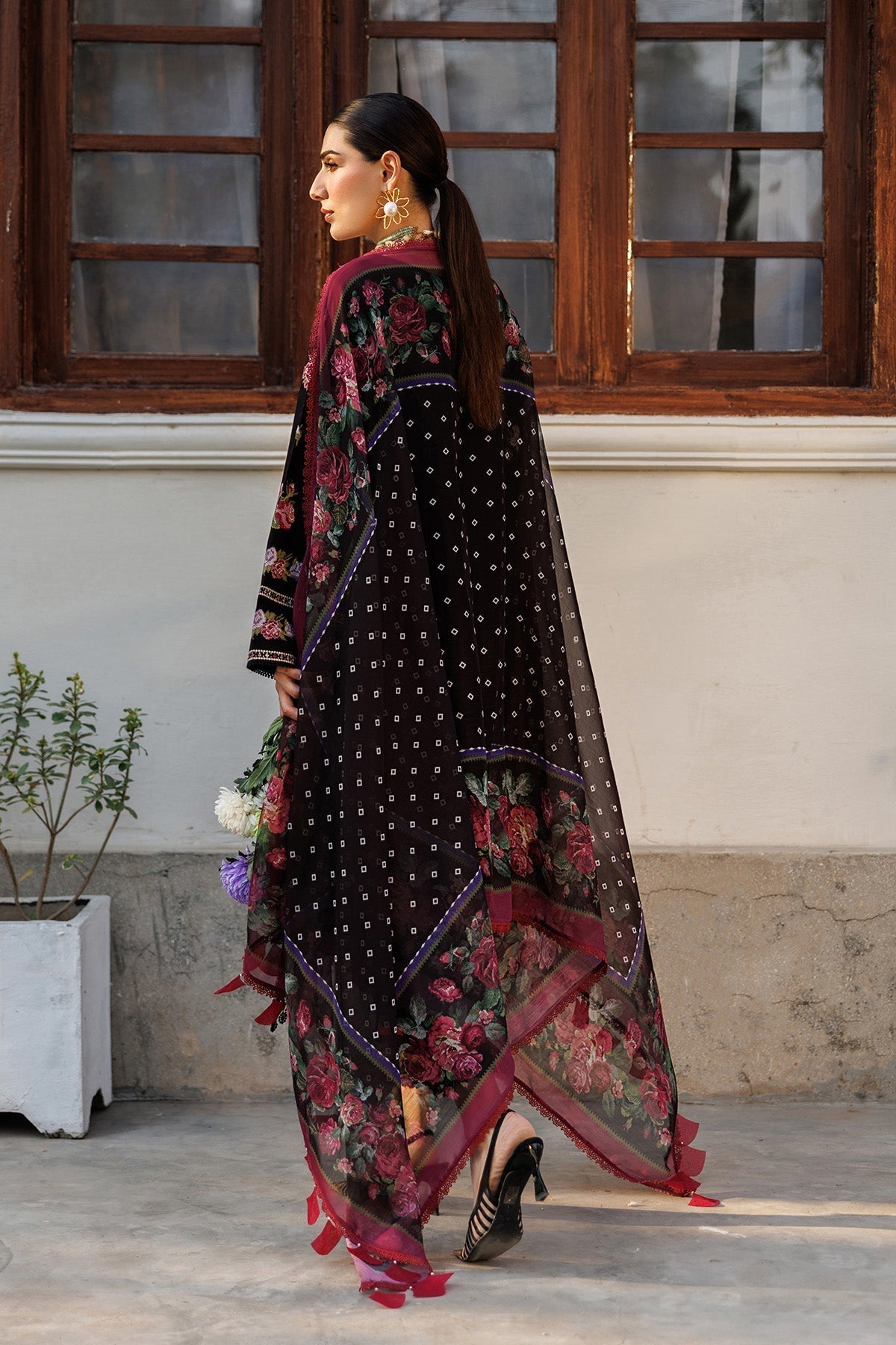 Alizeh | Eid Festive Lawn | AF-EL-7051-Vogue-Brand:Alizeh-Type:Ladies Clothes-Black-Lawn-House of Maryam- Buy in UK, USA