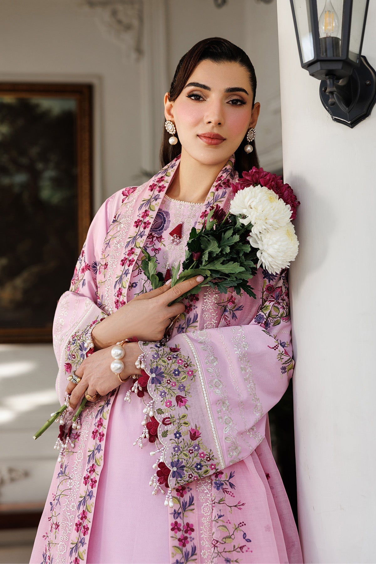 Alizeh | Eid Festive Lawn | AF-EL-7052-Truba-Brand:Alizeh-Type:Ladies Clothes-Pink-Lawn-House of Maryam- Buy in UK, USA
