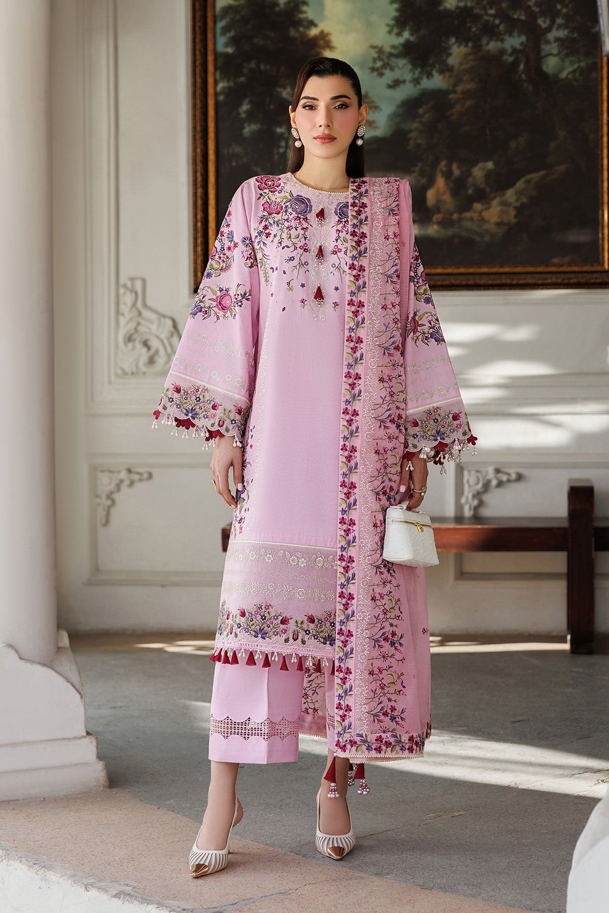 Alizeh | Eid Festive Lawn | AF-EL-7052-Truba-Brand:Alizeh-Type:Ladies Clothes-Pink-Lawn-House of Maryam- Buy in UK, USA