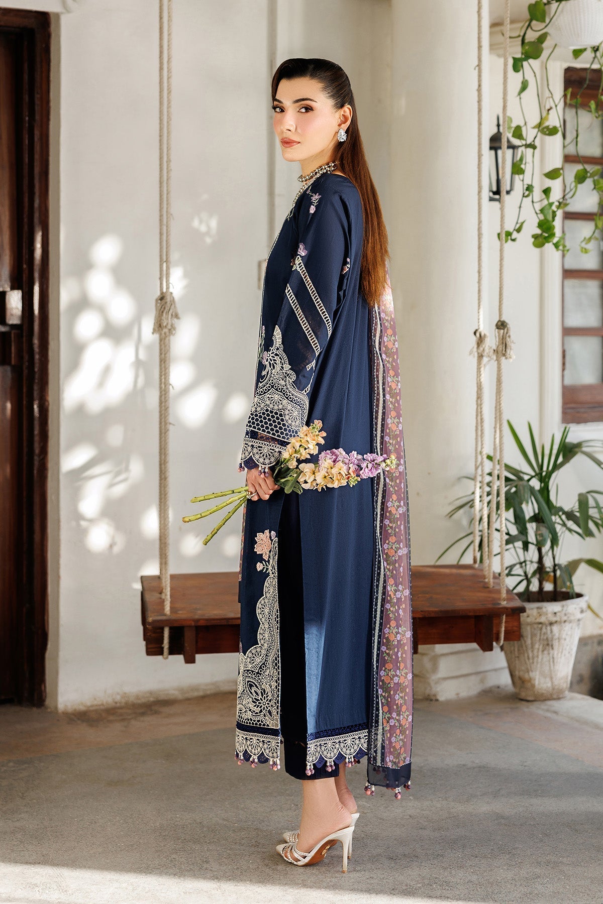 Alizeh | Eid Festive Lawn | AF-EL-7055-Carol-Brand:Alizeh-Type:Ladies Clothes-Midnight Blue-Lawn-House of Maryam- Buy in UK, USA