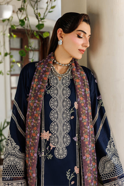 Alizeh | Eid Festive Lawn | AF-EL-7055-Carol-Brand:Alizeh-Type:Ladies Clothes-Midnight Blue-Lawn-House of Maryam- Buy in UK, USA