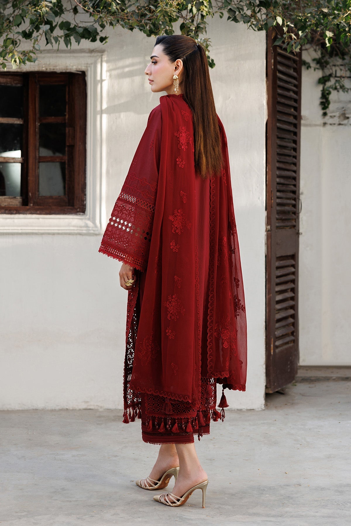 Alizeh | Eid Festive Lawn |AF-EL-7057-Zade-Brand:Alizeh-Type:Ladies Clothes-Maroon-Lawn-House of Maryam- Buy in UK, USA