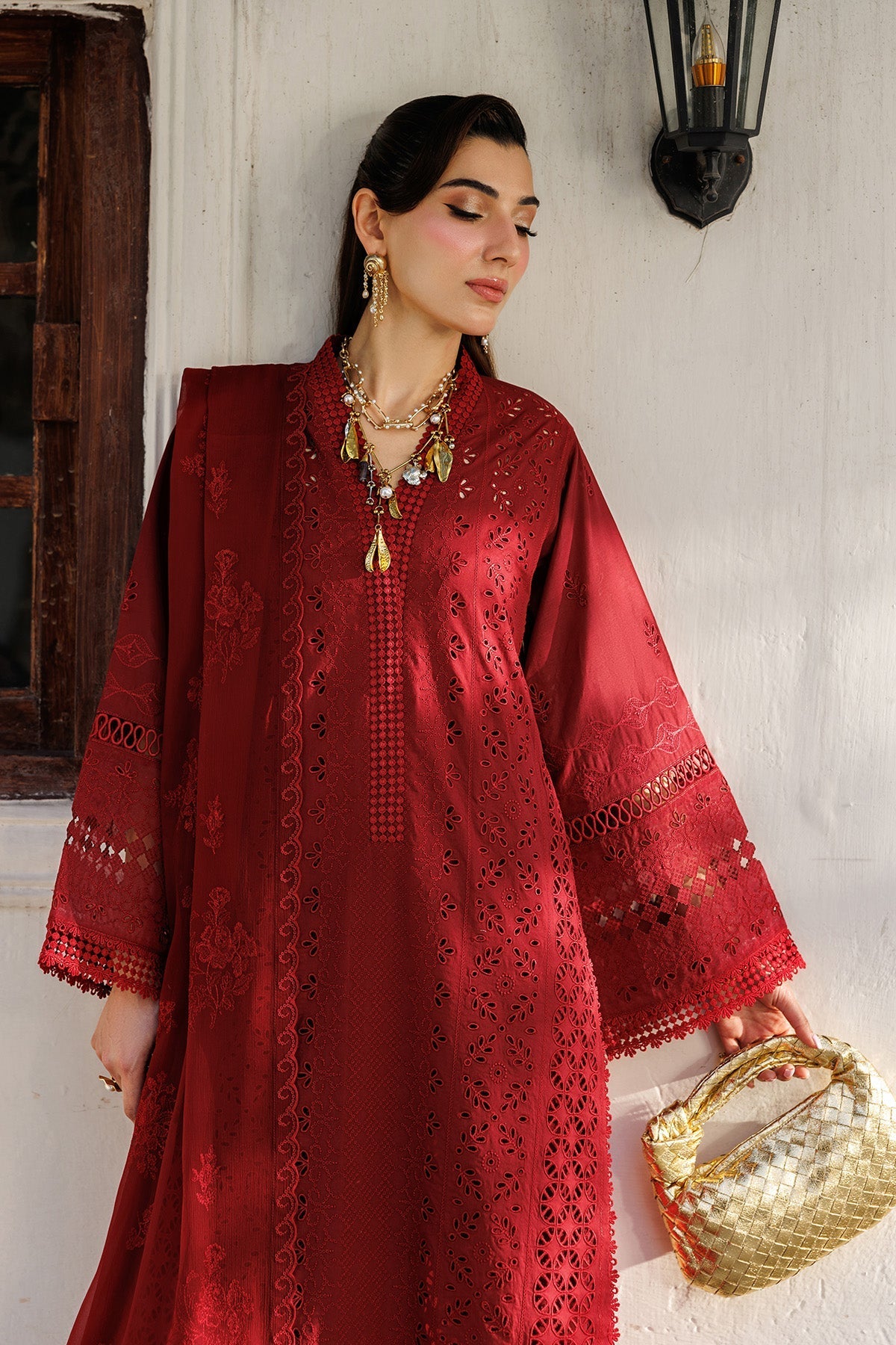 Alizeh | Eid Festive Lawn |AF-EL-7057-Zade-Brand:Alizeh-Type:Ladies Clothes-Maroon-Lawn-House of Maryam- Buy in UK, USA