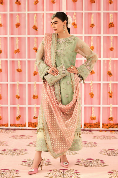 Alizeh | Shehnai The Festive Edit | AF-ZN-2217-Libaan-Brand:Alizeh-Type:Ladies Clothes-Mint Green-Zari Net-House of Maryam- Buy in UK, USA