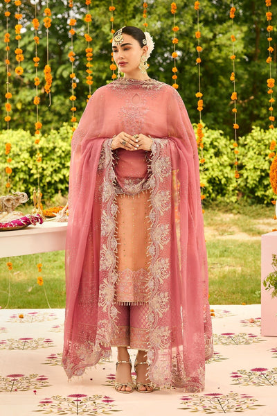Alizeh | Shehnai The Festive Edit | AF-ZN-2218-Sitara-Brand:Alizeh-Type:Ladies Clothes-Coral-Zari Net-House of Maryam- Buy in UK, USA