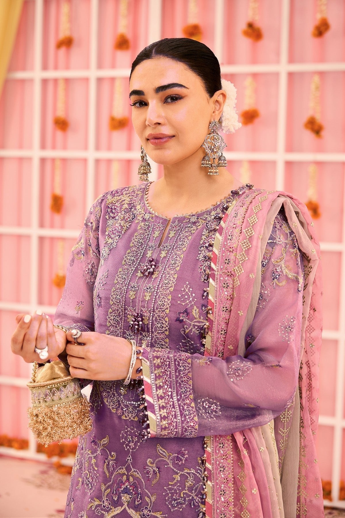Alizeh | Shehnai The Festive Edit | AF-ZN-2220-Zari-Brand:Alizeh-Type:Ladies Clothes-Plum-Zari Net-House of Maryam- Buy in UK, USA