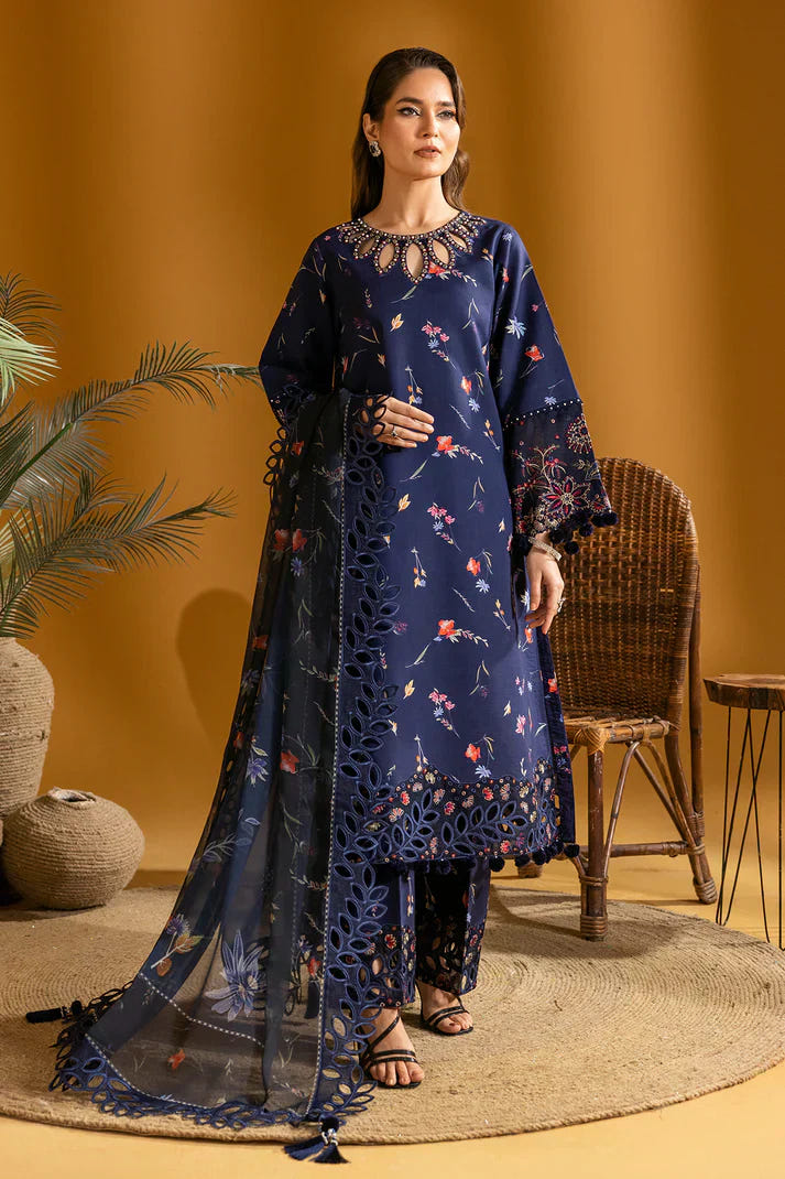 Alizeh | Maahi Embroidered Lawn | Iris -  Alizeh Luxury - Original Designer Dress - House of Maryam