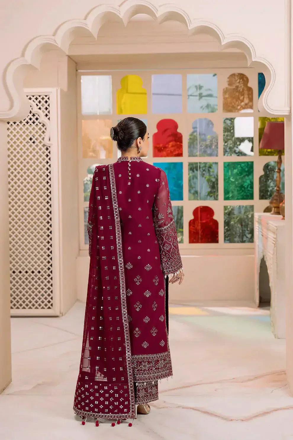 Alizeh | Dua Formals 23 | DUA-V01D06A- AMAYA ( MAGENTA ) -  Alizeh Formal - Original Designer Dress - House of Maryam