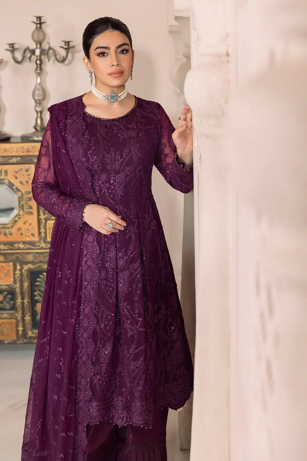 Alizeh | Dua Formals 23 | DUA-V01D03A- SYLVI ( PURPLE )