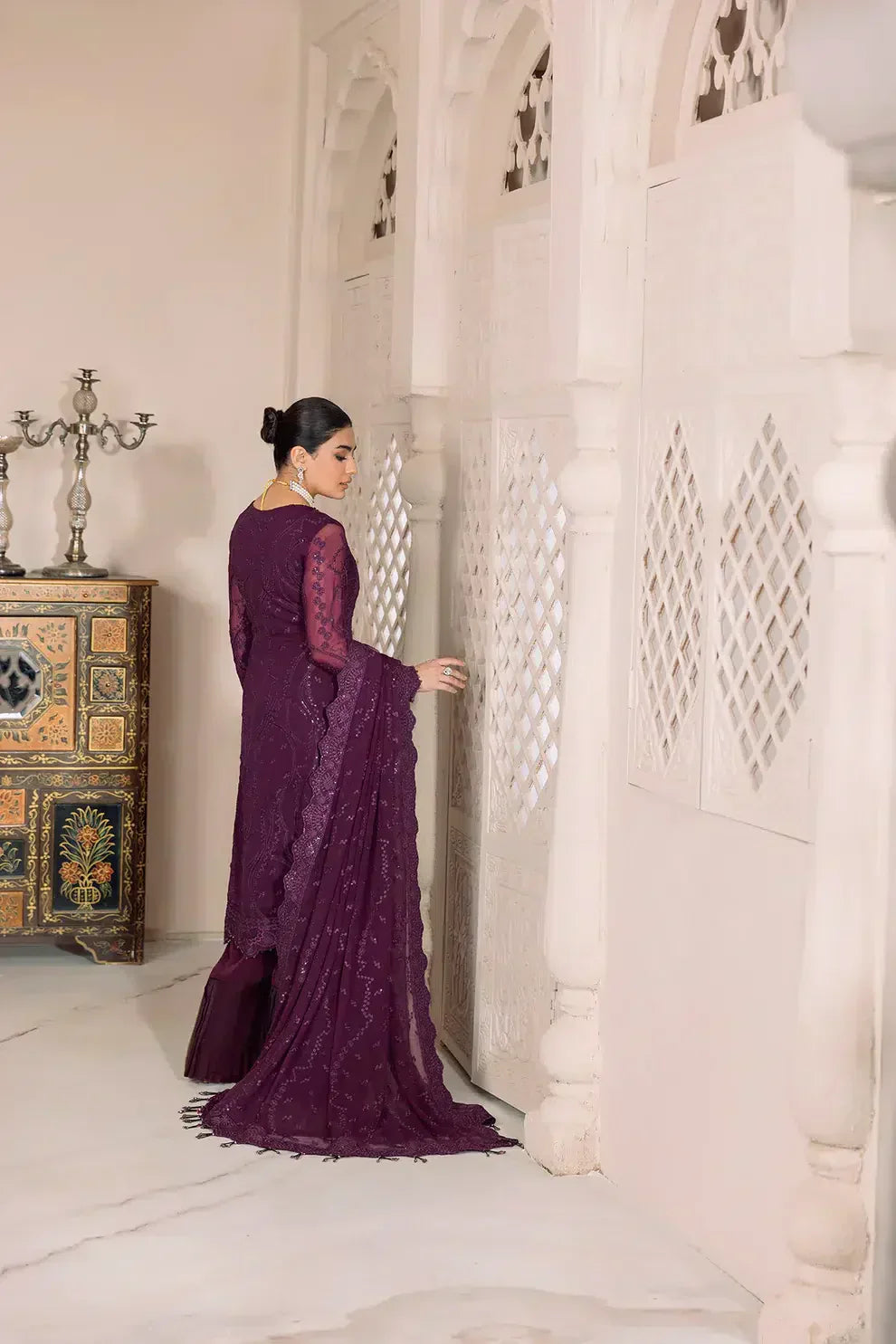 Alizeh | Dua Formals 23 | DUA-V01D03A- SYLVI ( PURPLE ) by Designer Alizeh - House of Maryam - Pakistani Designer Ethnic Wear in {{ shop.shopifyCountryName }}