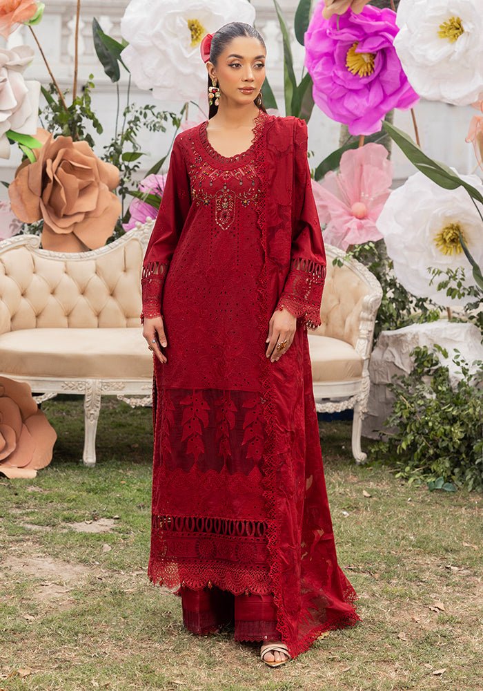 Altan | Garden of grace | ALT-01 Amber Bloom-Brand:Altan-Type:Ladies Clothes-Deep Red-Lawn-House of Maryam- Buy in UK, USA