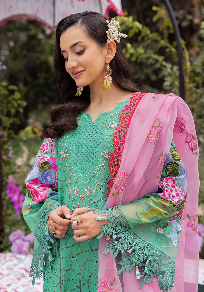 Altan | Garden of grace | ALT-02 Azure Petals-Brand:Altan-Type:Ladies Clothes-Mint Green-Lawn-House of Maryam- Buy in UK, USA