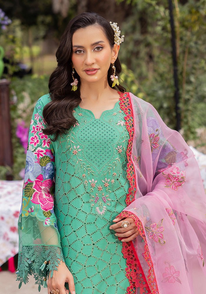 Altan | Garden of grace | ALT-02 Azure Petals-Brand:Altan-Type:Ladies Clothes-Mint Green-Lawn-House of Maryam- Buy in UK, USA