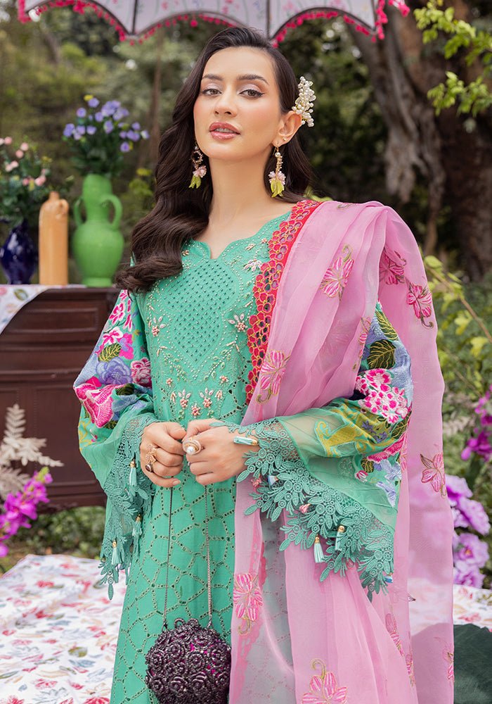 Altan | Garden of grace | ALT-02 Azure Petals-Brand:Altan-Type:Ladies Clothes-Mint Green-Lawn-House of Maryam- Buy in UK, USA
