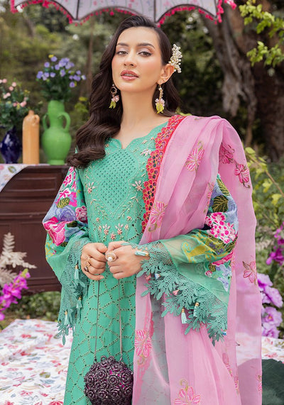 Altan | Garden of grace | ALT-02 Azure Petals-Brand:Altan-Type:Ladies Clothes-Mint Green-Lawn-House of Maryam- Buy in UK, USA