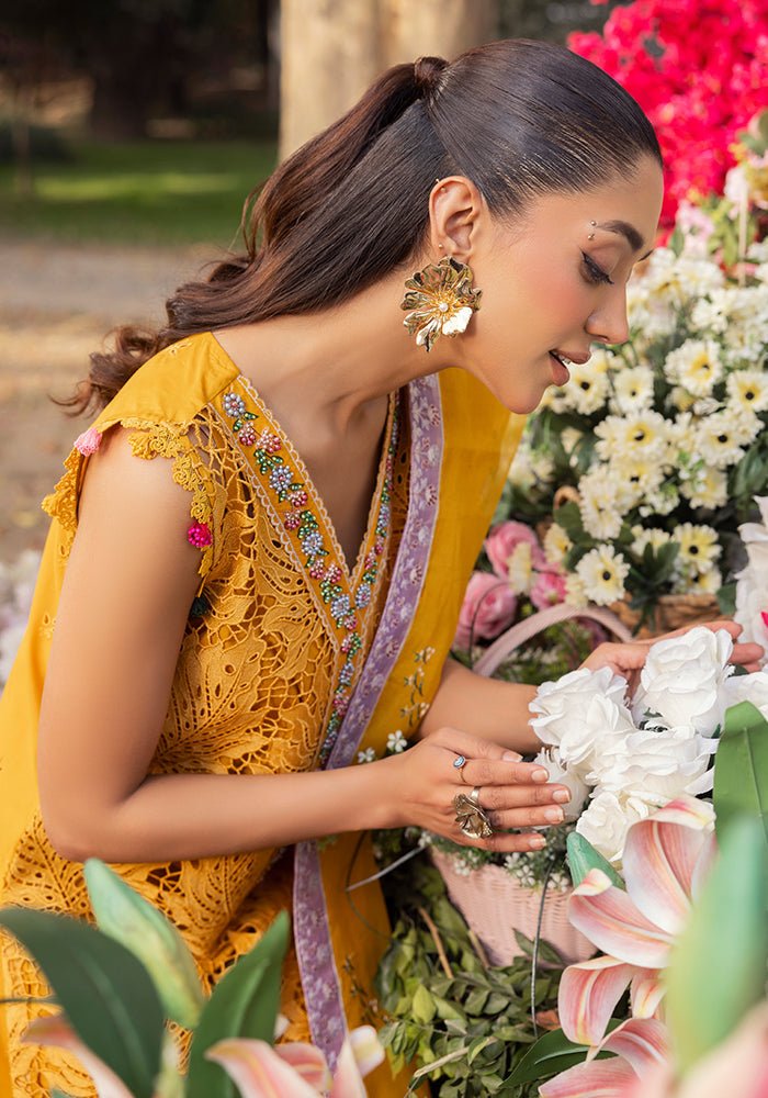 Altan | Garden of grace | ALT-03 Tangerine Mirage-Brand:Altan-Type:Ladies Clothes-Mustard Yellow-Lawn-House of Maryam- Buy in UK, USA