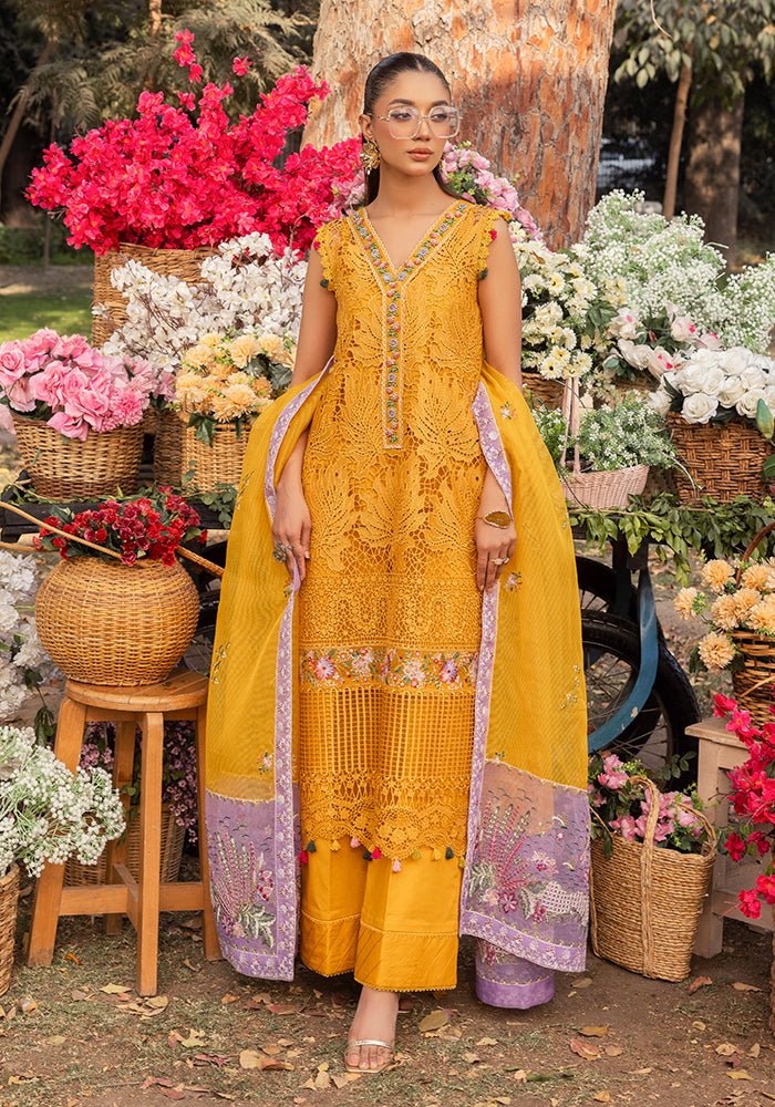 Altan | Garden of grace | ALT-03 Tangerine Mirage-Brand:Altan-Type:Ladies Clothes-Mustard Yellow-Lawn-House of Maryam- Buy in UK, USA