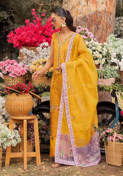 Altan | Garden of grace | ALT-03 Tangerine Mirage-Brand:Altan-Type:Ladies Clothes-Mustard Yellow-Lawn-House of Maryam- Buy in UK, USA