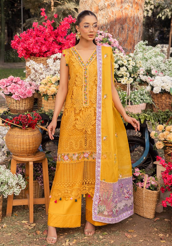 Altan | Garden of grace | ALT-03 Tangerine Mirage-Brand:Altan-Type:Ladies Clothes-Mustard Yellow-Lawn-House of Maryam- Buy in UK, USA