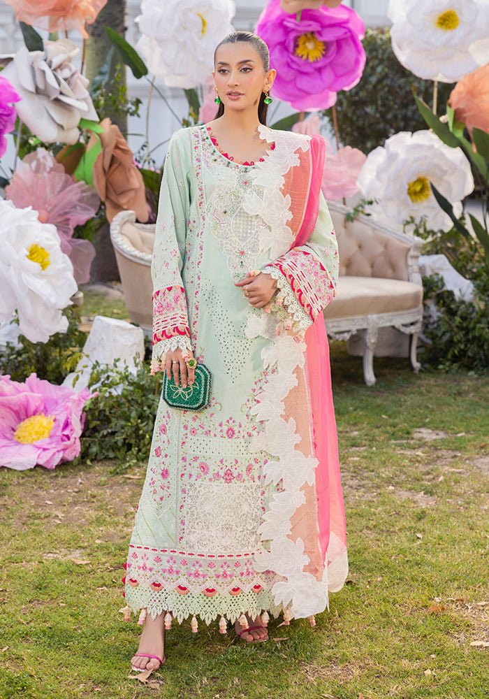 Altan | Garden of grace | ALT-05 Celeste Viel-Brand:Altan-Type:Ladies Clothes-Tea Green-Lawn-House of Maryam- Buy in UK, USA