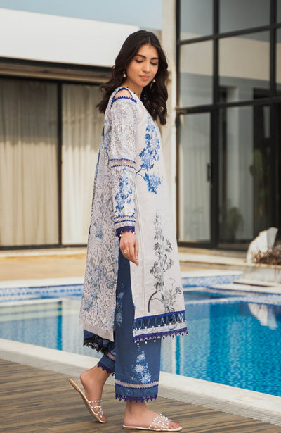 Alzohaib | Premium Prints 25 | AZP-25-02-Brand:Alzohaib-Type:Ladies Clothes-Off White-Digital Printed-House of Maryam- Buy in UK, USA