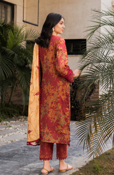 Alzohaib | Premium Prints 25 | AZP-25-06-Brand:Alzohaib-Type:Ladies Clothes-Maroon-Digital Printed-House of Maryam- Buy in UK, USA