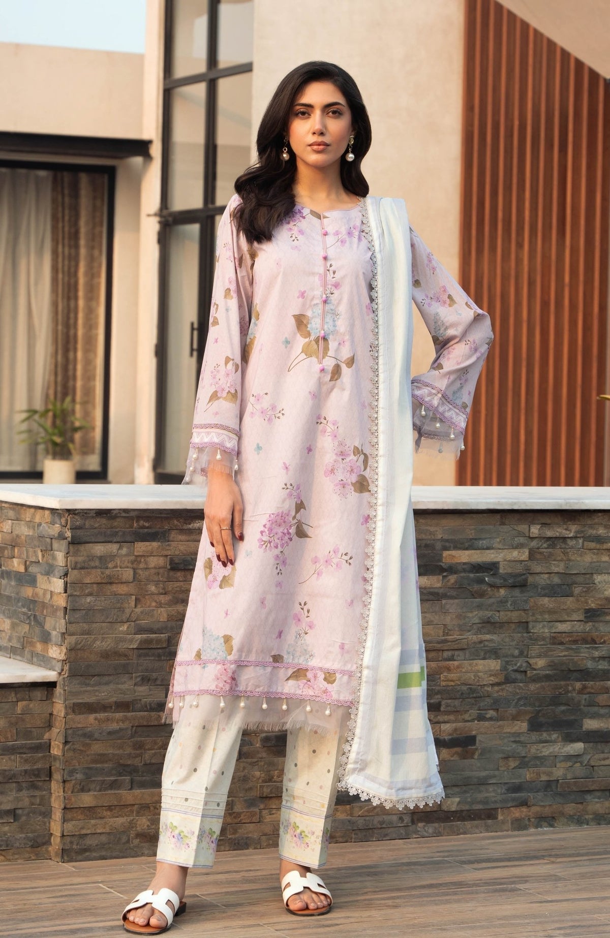 Alzohaib | Premium Prints 25 | AZP-25-07-Brand:Alzohaib-Type:Ladies Clothes-Lavender Pinocchio-Digital Printed-House of Maryam- Buy in UK, USA