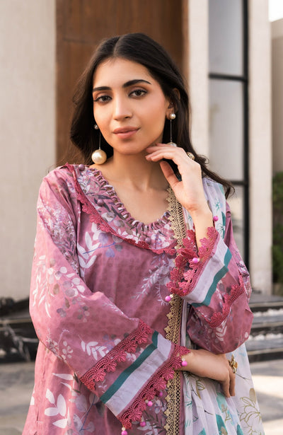 Alzohaib | Premium Prints 25 | AZP-25-09-Brand:Al Zohaib-Type:Ladies Clothes-Tea Pink-Digital Printed-House of Maryam- Buy in UK, USA