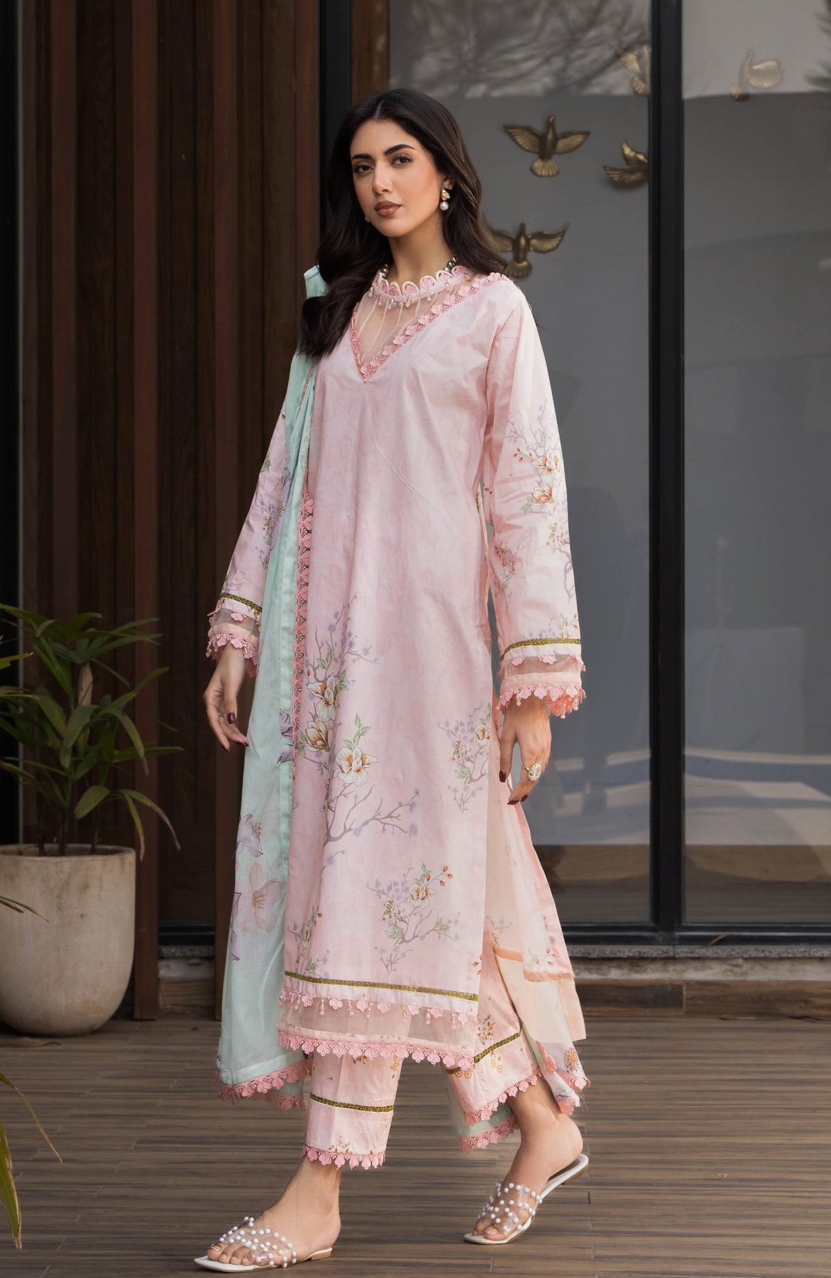 Alzohaib | Premium Prints 25 | AZP-25-10-Brand:Al Zohaib-Type:Ladies Clothes-Light Pink-Digital Printed-House of Maryam- Buy in UK, USA