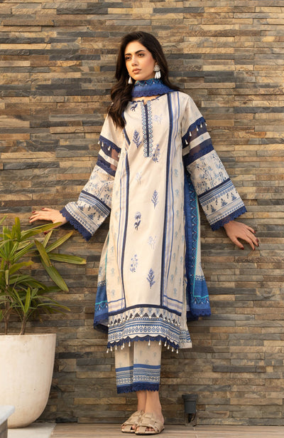 Alzohaib | Premium Prints 25 | AZP-25-14-Brand:Al Zohaib-Type:Ladies Clothes-Off White-Digital Printed-House of Maryam- Buy in UK, USA
