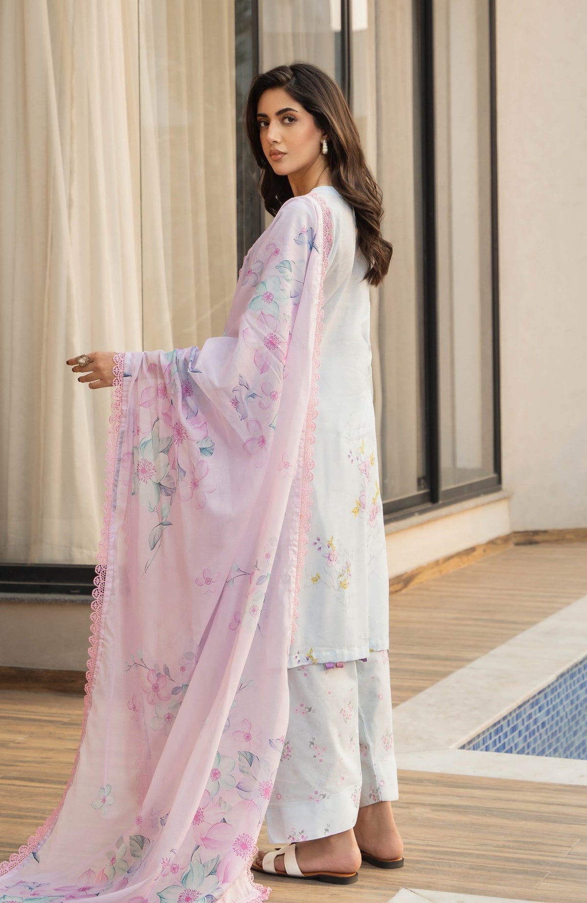 Alzohaib | Premium Prints 25 | AZP-25-15-Brand:Alzohaib-Type:Ladies Clothes-Sky Blue-Digital Printed-House of Maryam- Buy in UK, USA