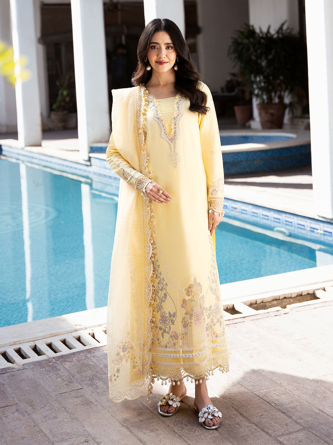 Izel | Mahveen Festive Lawn 25 | AMEL -  Izel Ladies Clothes - Original Designer Dress - House of Maryam