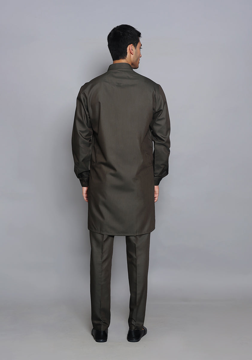 Pakistani Menswear | Amir Adnan - Basic Poly Viscose Tarmac Slim Fit Suit by Designer House of Maryam Ltd. - House of Maryam - Pakistani Designer Ethnic Wear in {{ shop.shopifyCountryName }}