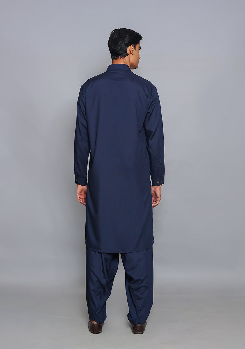 Pakistani Menswear | Amir Adnan - Basic Poly Viscose Navy Blazer Classic Fit Suit by Designer House of Maryam Ltd. - House of Maryam - Pakistani Designer Ethnic Wear in {{ shop.shopifyCountryName }}