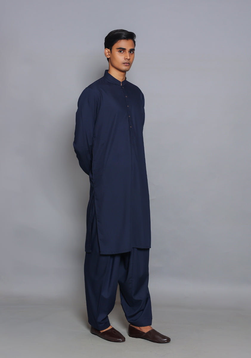 Pakistani Menswear | Amir Adnan - Basic Poly Viscose Navy Blazer Classic Fit Suit by Designer House of Maryam Ltd. - House of Maryam - Pakistani Designer Ethnic Wear in {{ shop.shopifyCountryName }}