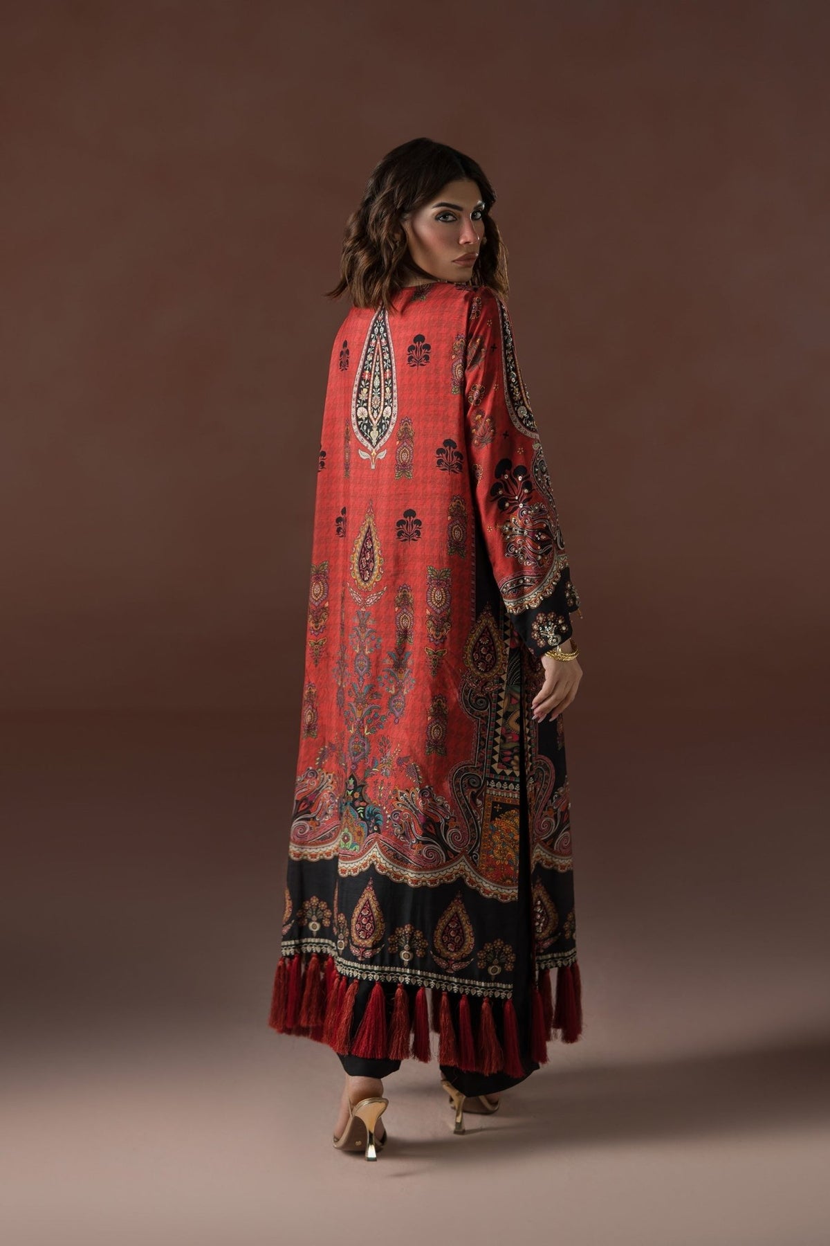 Ammara Khan | Flo 25 | (D-02)-Brand:Ammara Khan-Type:Ladies Clothes-Black-Raw Silk-House of Maryam- Buy in UK, USA