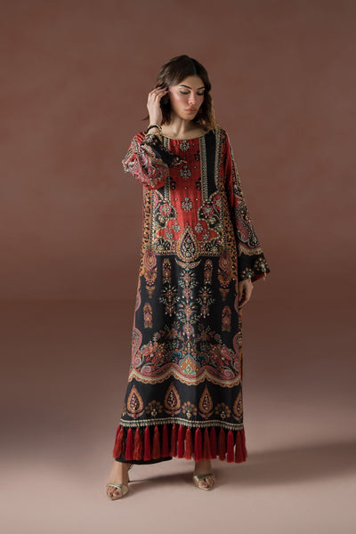 Ammara Khan | Flo 25 | (D-02)-Brand:Ammara Khan-Type:Ladies Clothes-Black-Raw Silk-House of Maryam- Buy in UK, USA