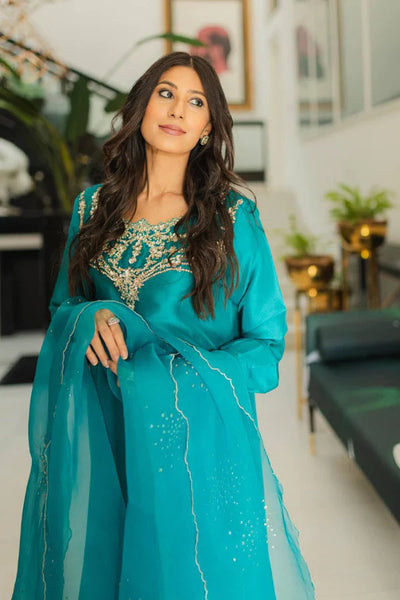Jeem | Luxury Pret | ANNA TEAL -  Jeem Luxury - Original Designer Dress - House of Maryam